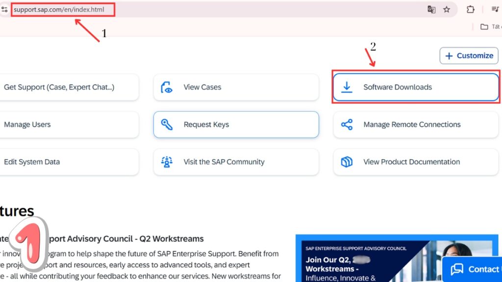 Cách tải phần mềm SAP bước 2